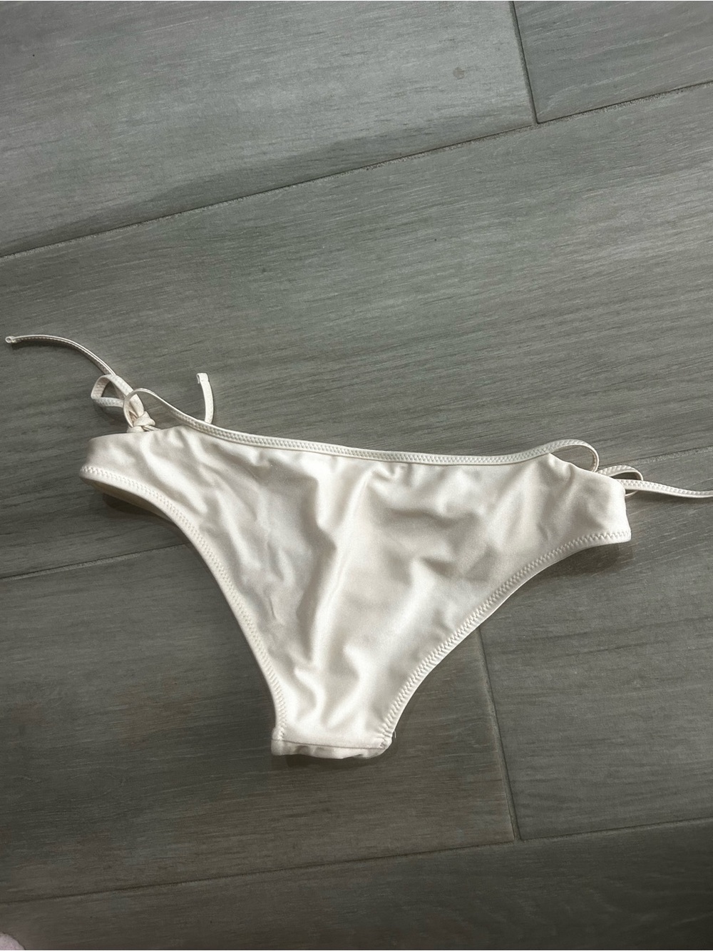 Muse Cream Tie-Side Bikini Bottom - Picture 2 of 2